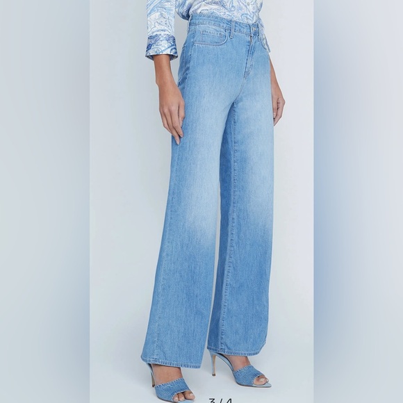 NWT L’AGENCE Alicent Wide-Leg Jeans in Havana. Size 30. - Picture 2 of 8
